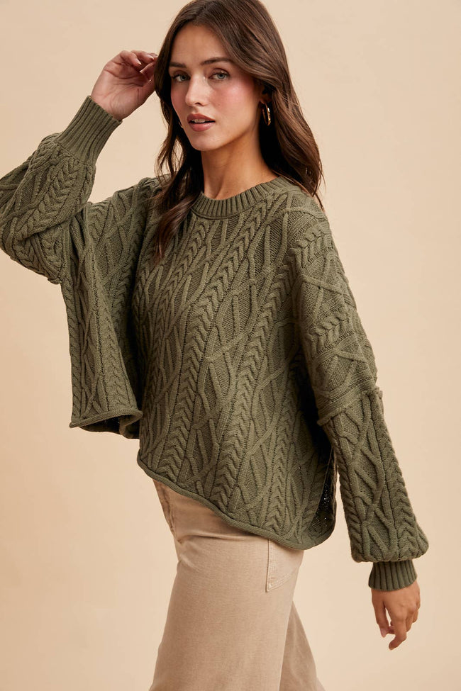 Olive Knit Sweater