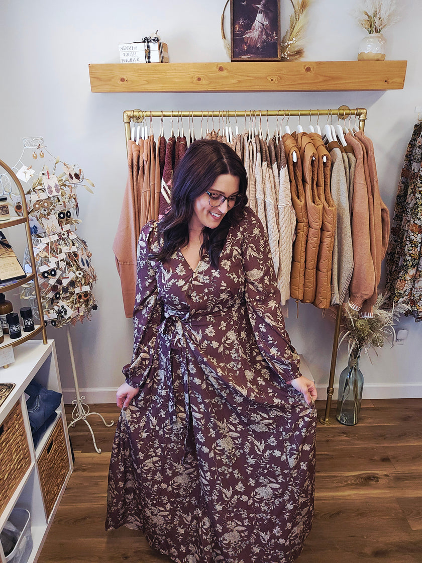 Amber Bloom Maxi Dress