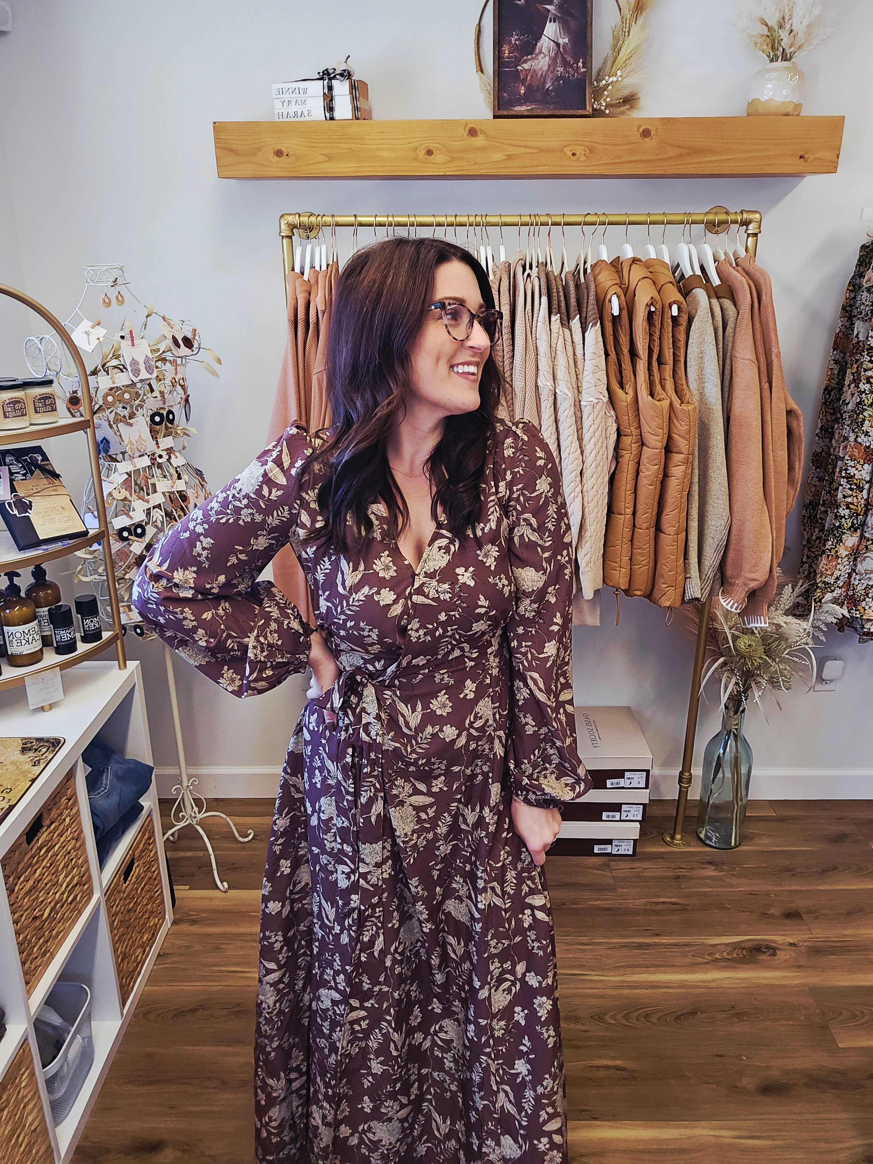 Amber Bloom Maxi Dress