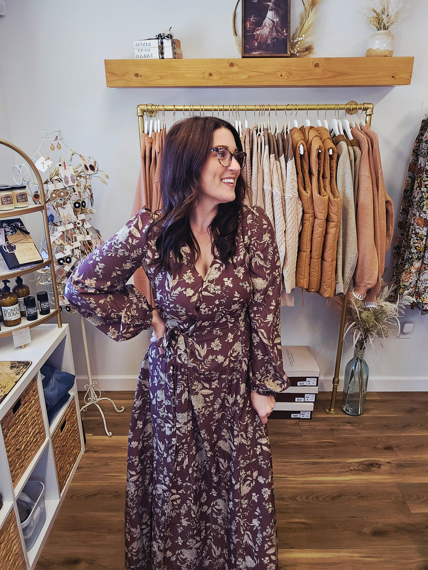 Amber Bloom Maxi Dress