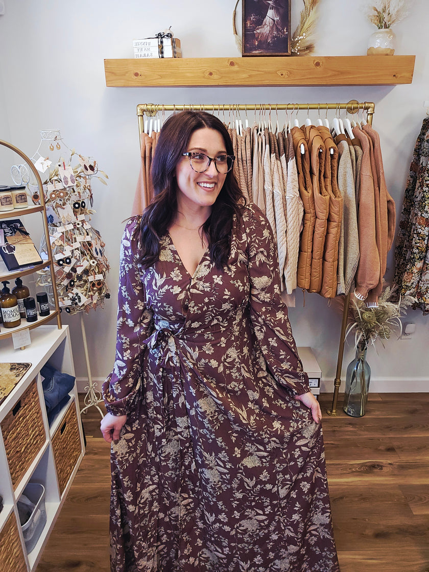 Amber Bloom Maxi Dress