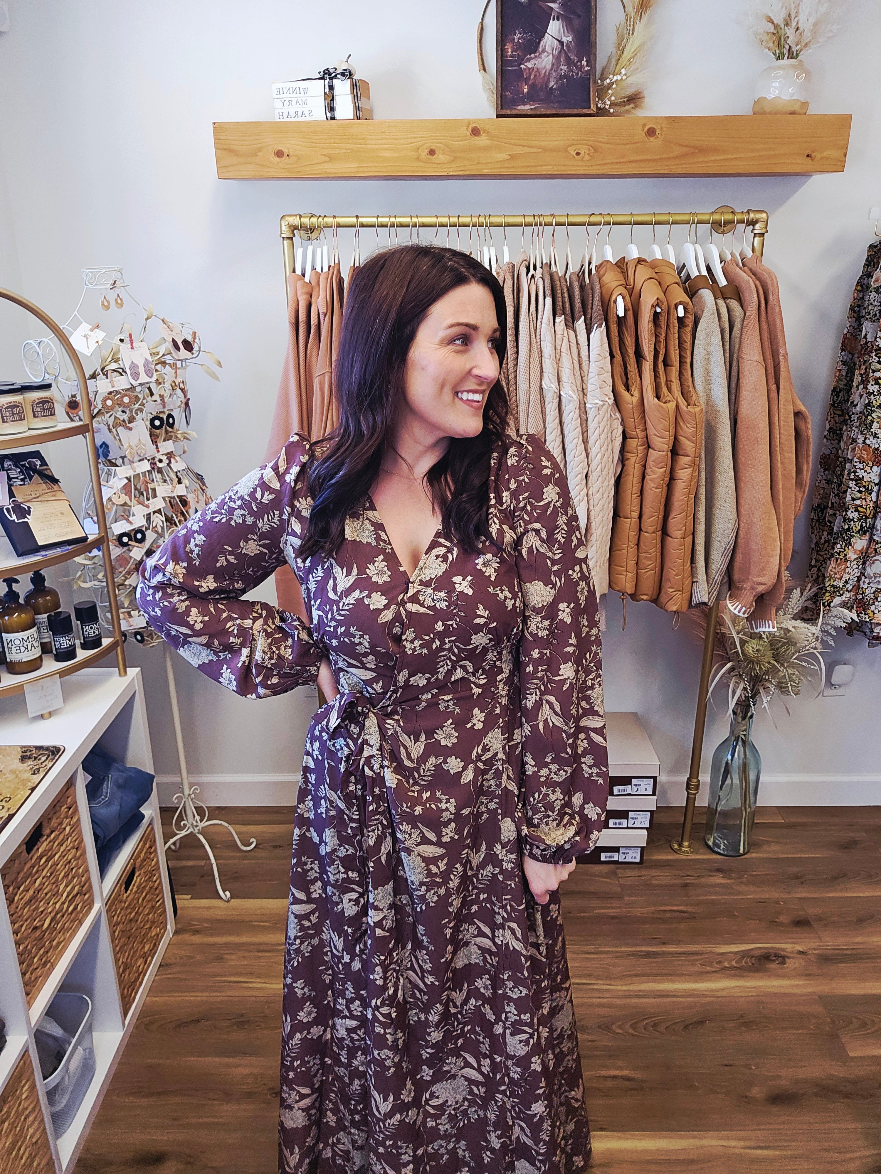 Amber Bloom Maxi Dress