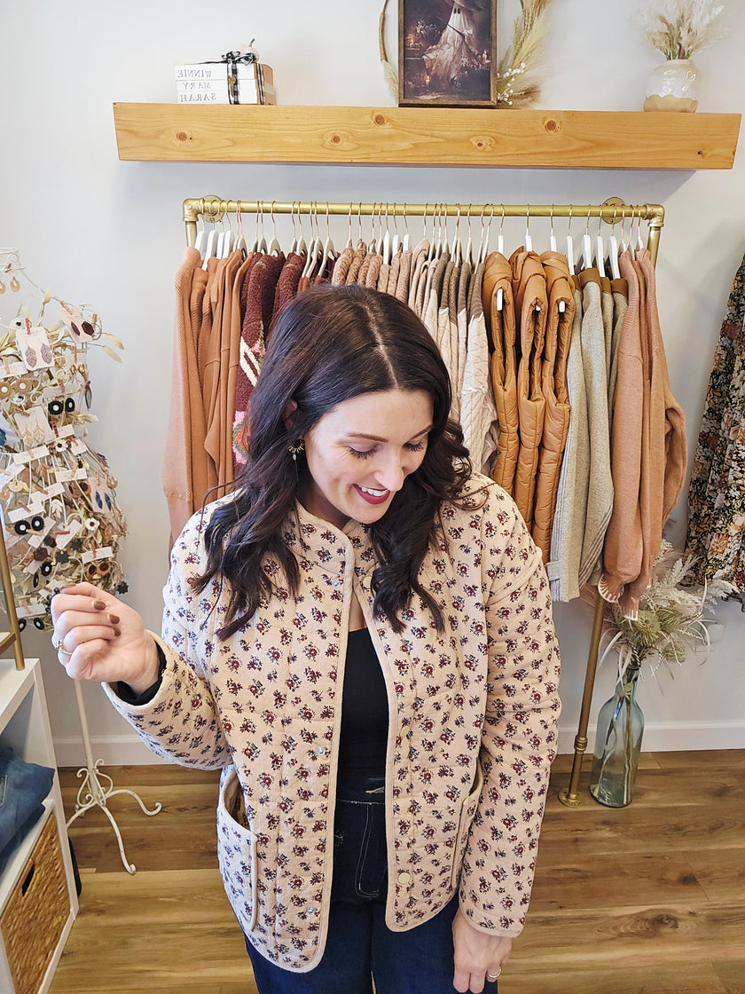 Oat Blossom Quilted Jacket