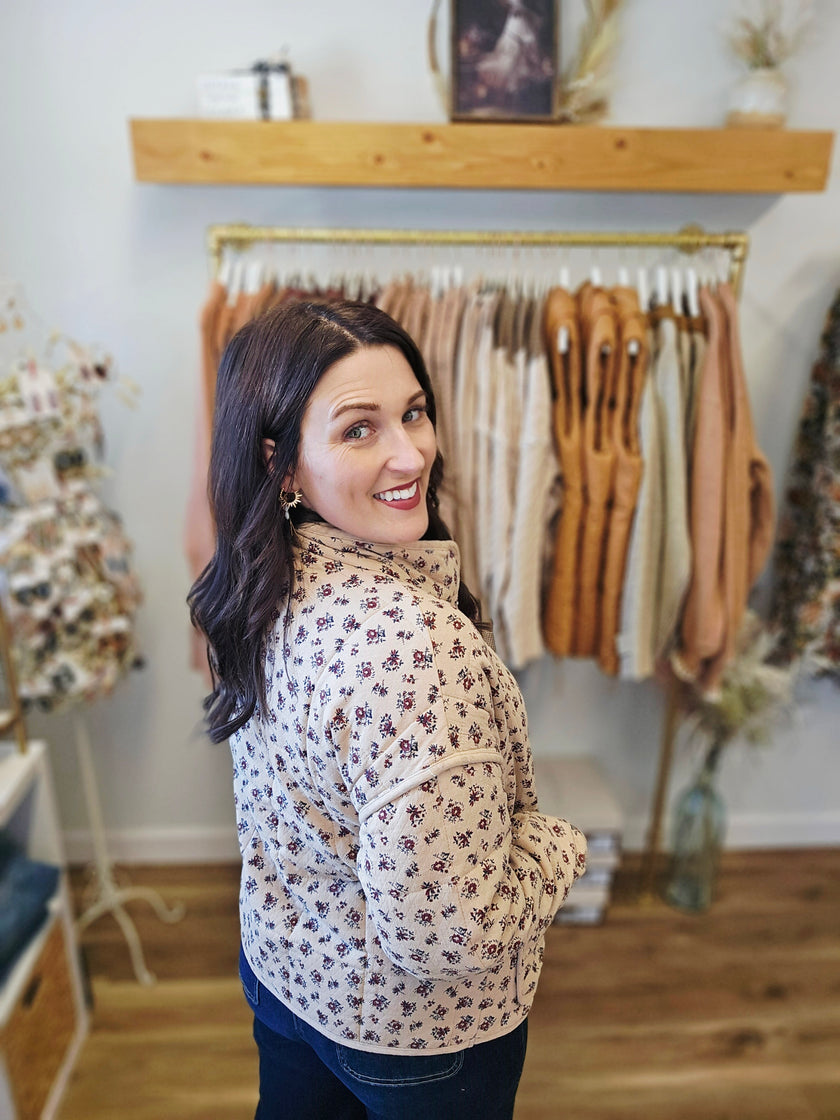 Oat Blossom Quilted Jacket