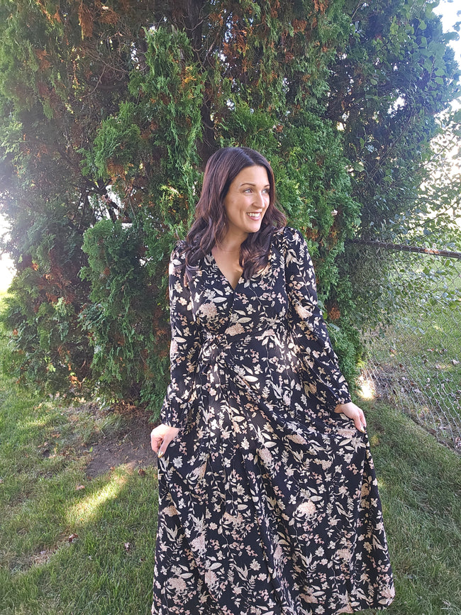 Midnight Floral Maxi Dress