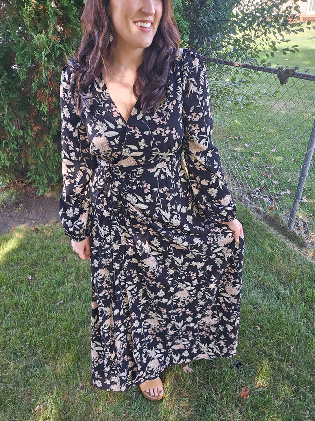 Midnight Floral Maxi Dress