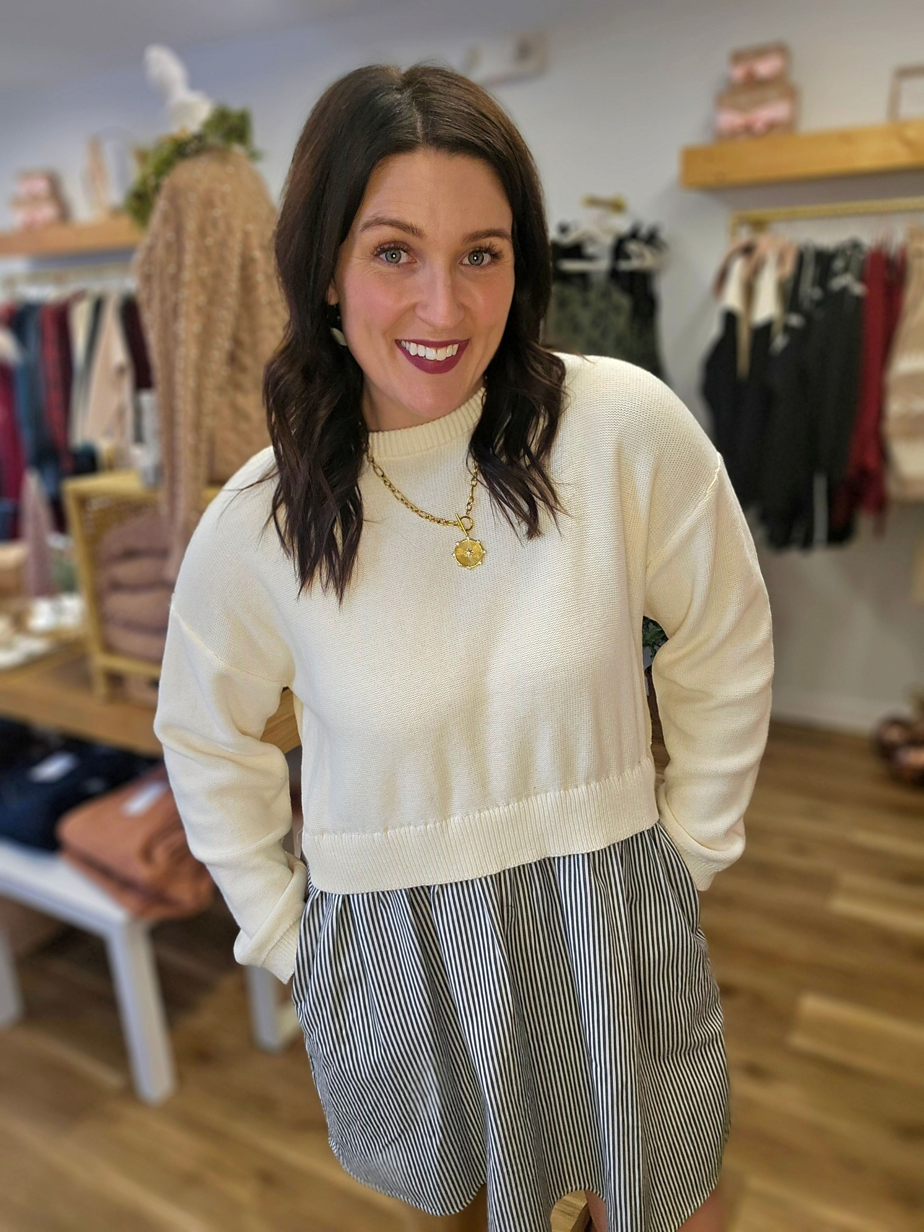 Evergreen Stripe Dress