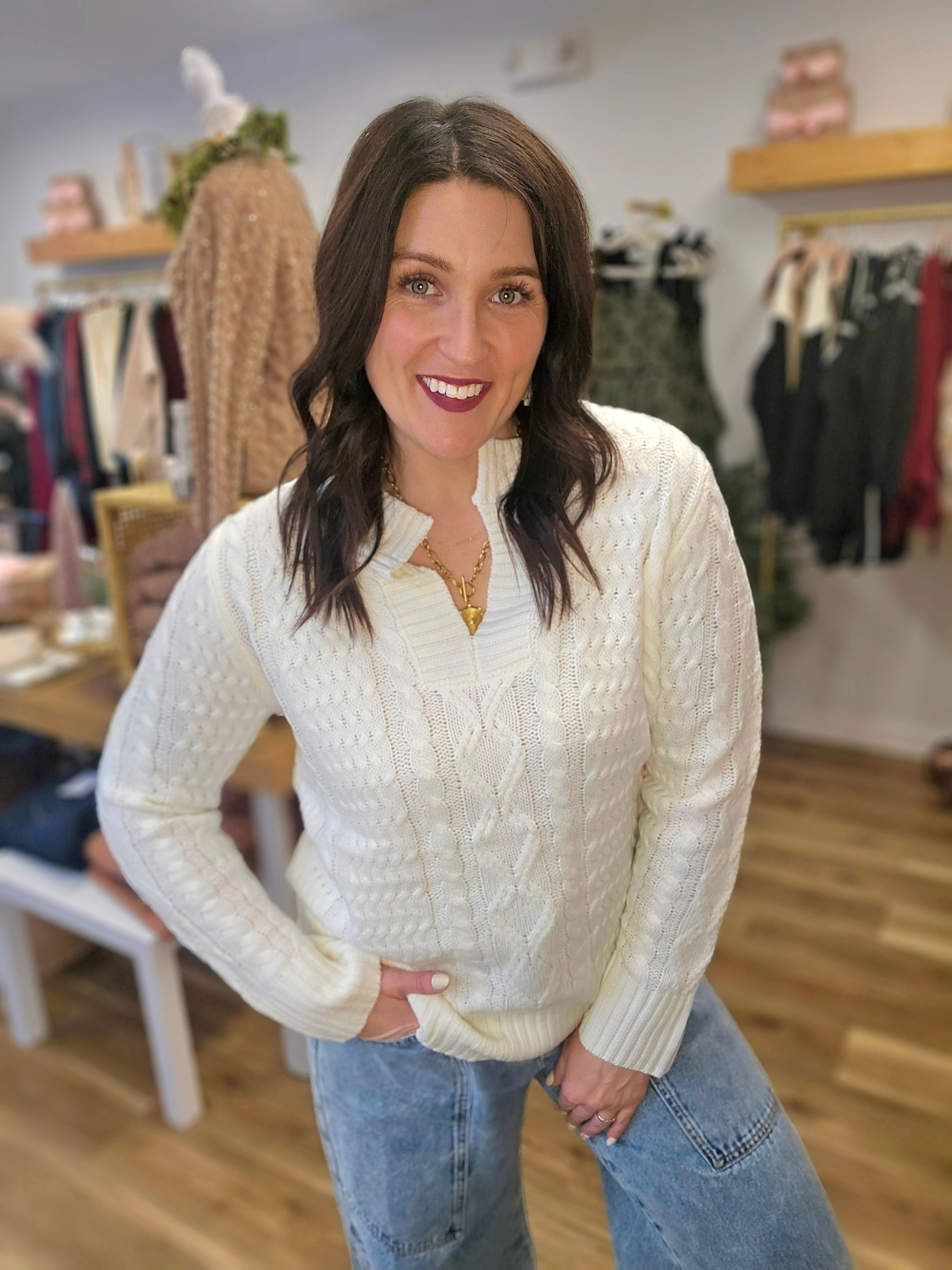 Sutton Cable Knit Sweater