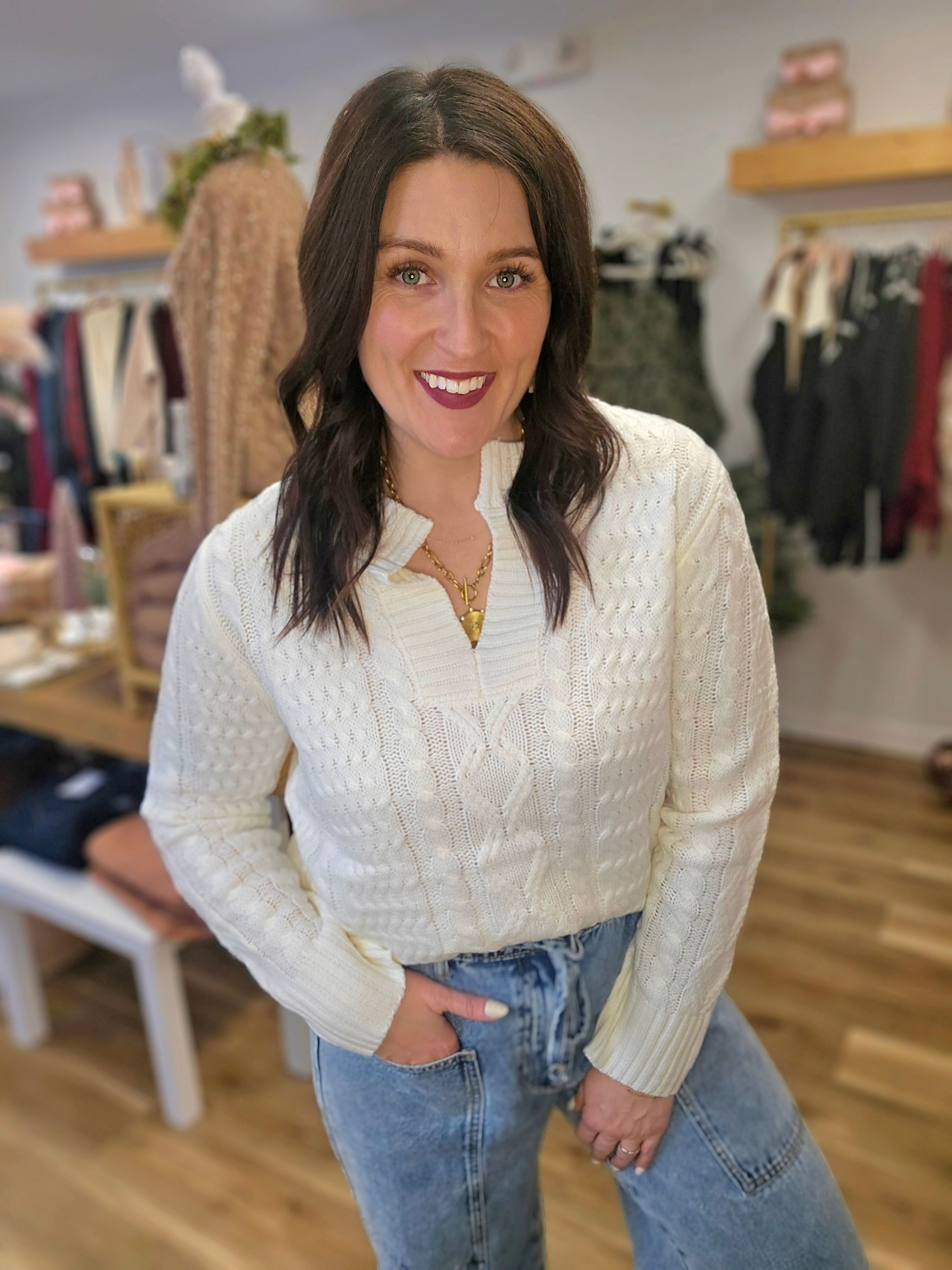 Sutton Cable Knit Sweater