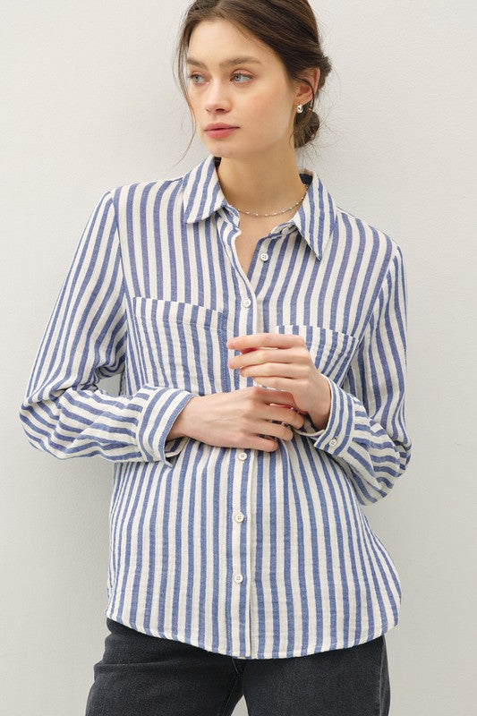 Classic Blue Stripe Shirt