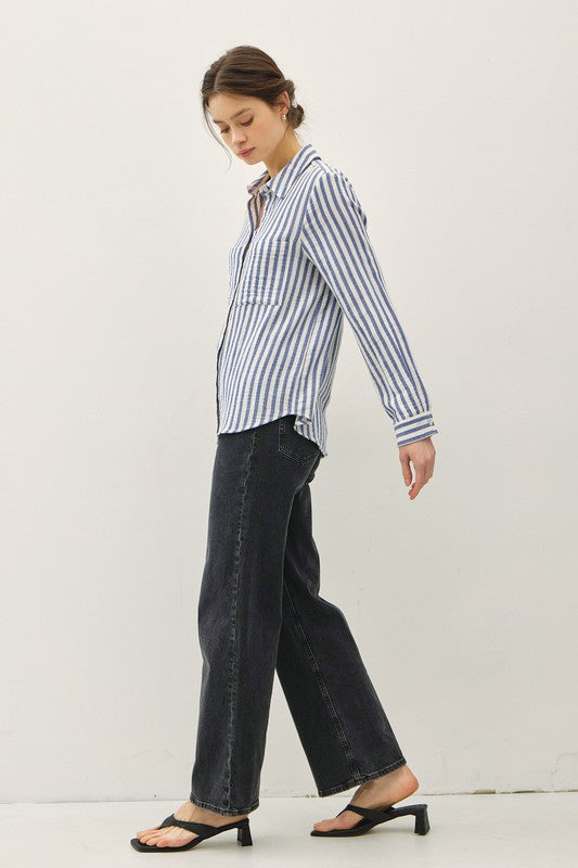 Classic Blue Stripe Shirt