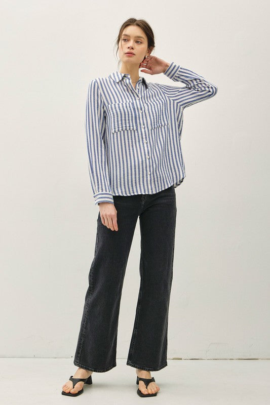 Classic Blue Stripe Shirt