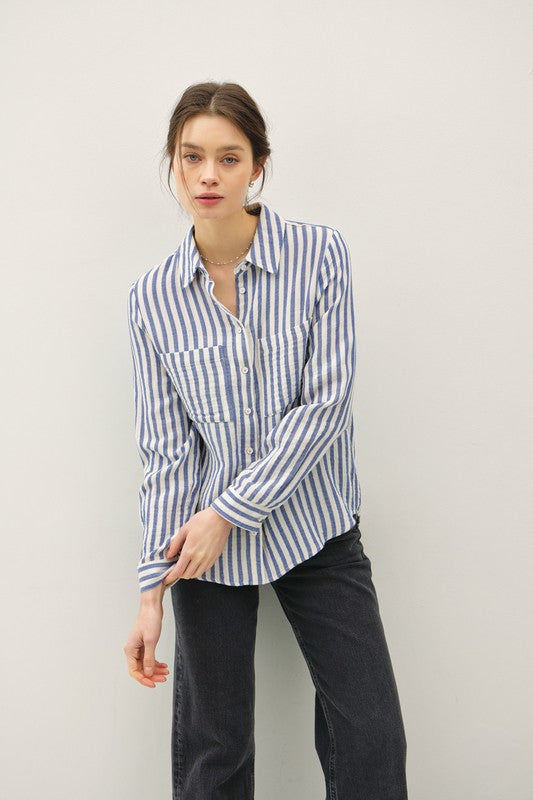 Classic Blue Stripe Shirt