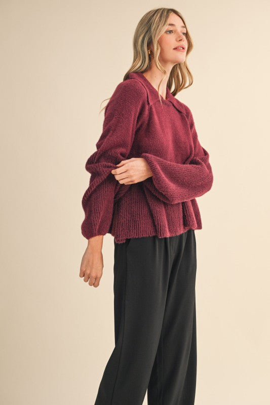 Crimson Nights Sweater