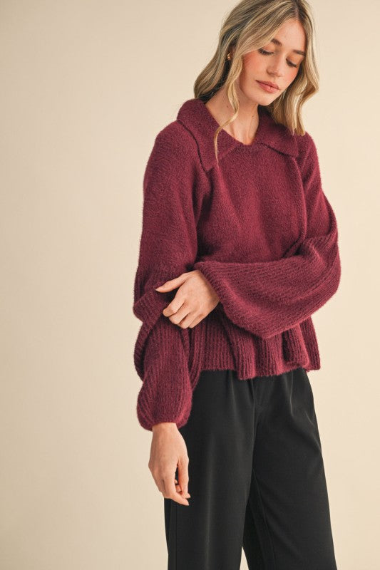 Crimson Nights Sweater