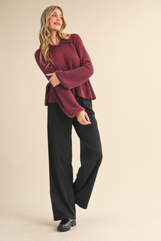 Crimson Nights Sweater