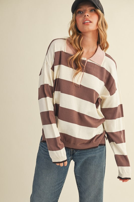 Charleston Stripe Rugby Sweater