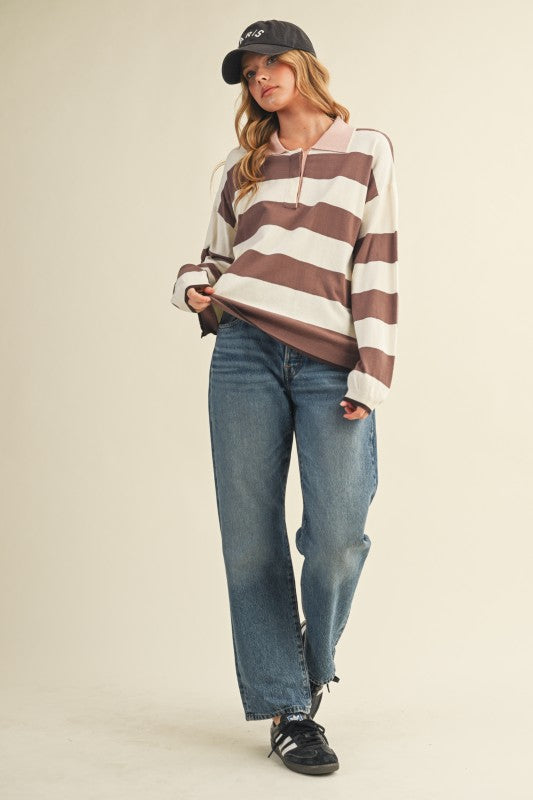 Charleston Stripe Rugby Sweater