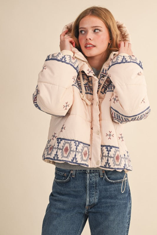 Frosted Ember Puffer Jacket