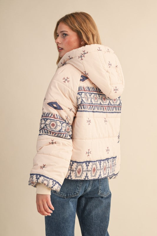 Frosted Ember Puffer Jacket