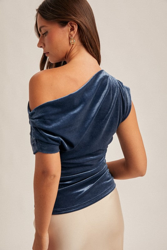 Blue Velvet Top