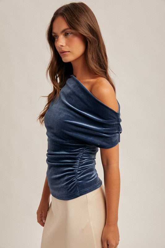 Blue Velvet Top
