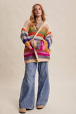 Rainbow Chunky Knit Cardigan