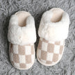 Checkered Fuzzy Slipper