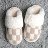 Checkered Fuzzy Slipper