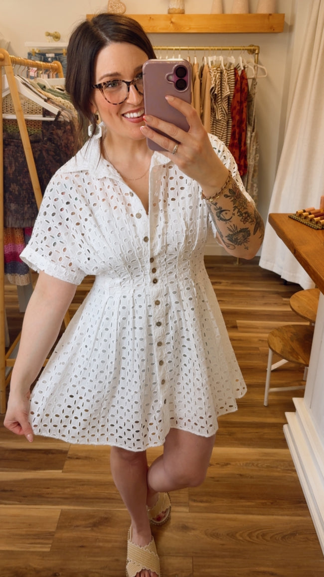 White Sands Eyelet Dress