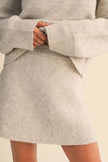 Oatmeal Sweater & Mini Skirt Set