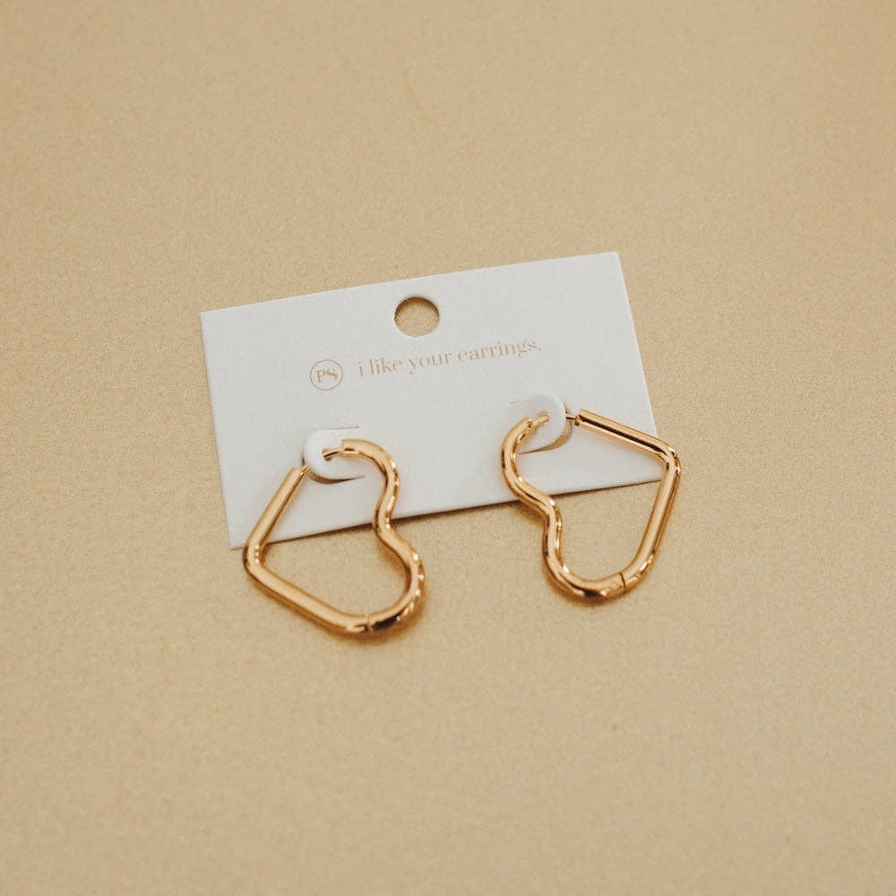 Heart Hoop Earrings