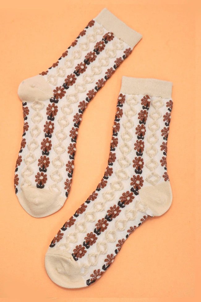 Floral Crew Socks