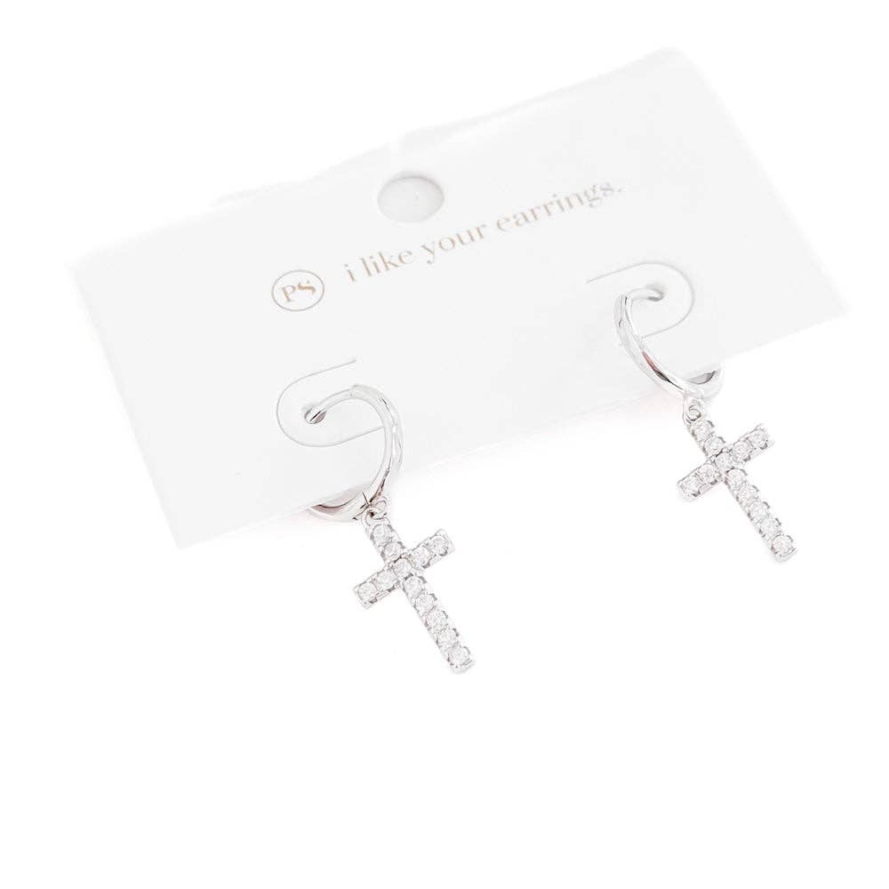 Taryn Cross Earrings - WATERPROOF