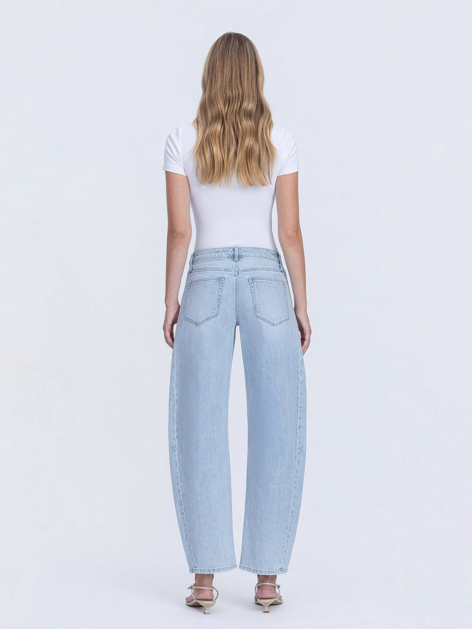 High-Rise Barrel Jeans
