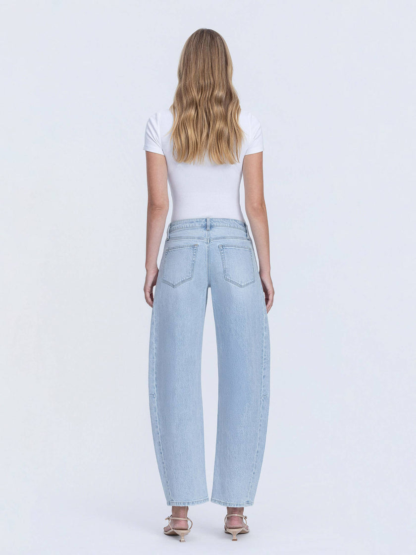 High-Rise Barrel Jeans