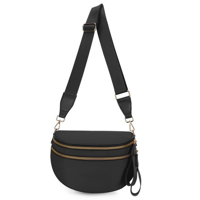 Crossbody Double Zipper Sling Bag