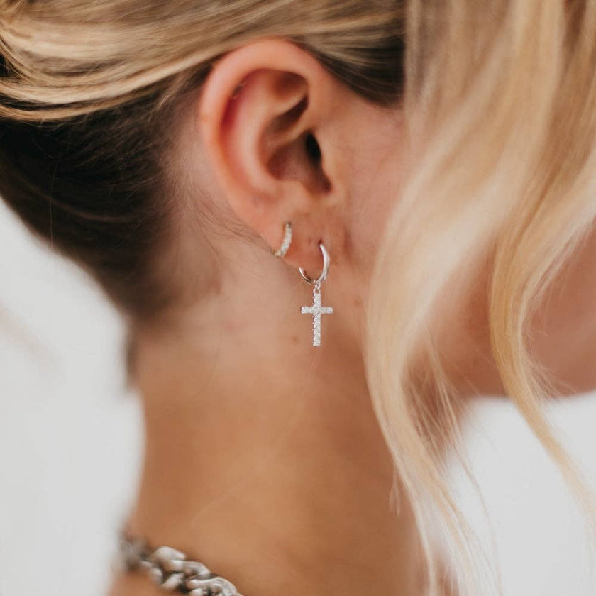 Taryn Cross Earrings - WATERPROOF