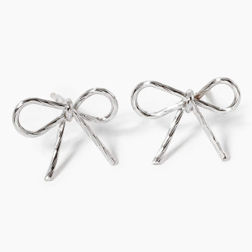 Gold Dipped Bow Earrings