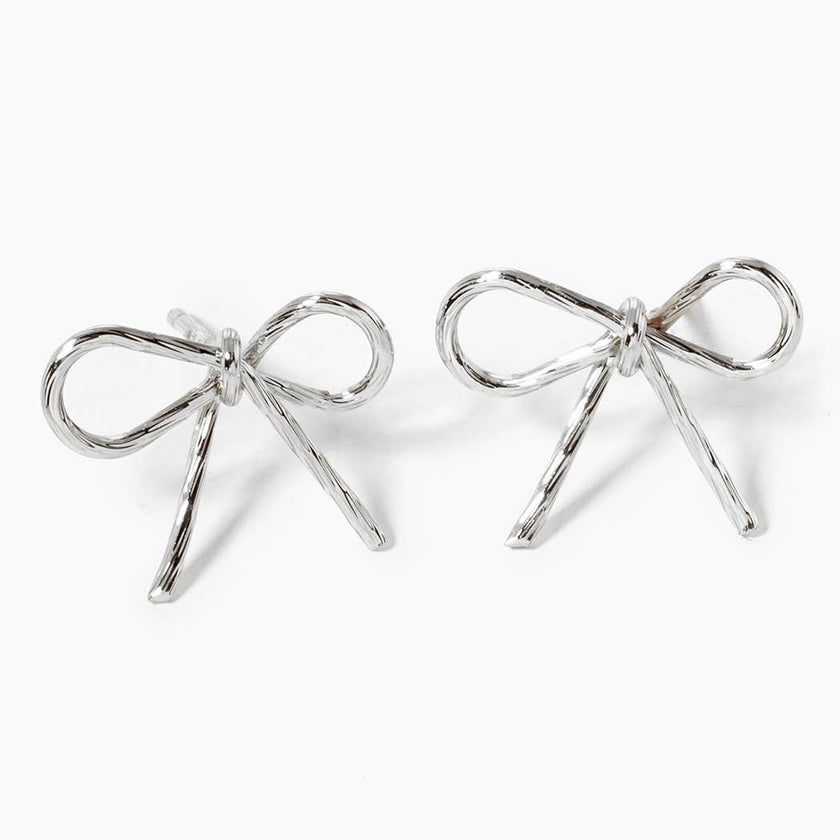 Gold Dipped Bow Earrings