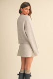 Oatmeal Sweater & Mini Skirt Set