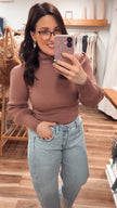 Mauve Puff Sleeve Sweater