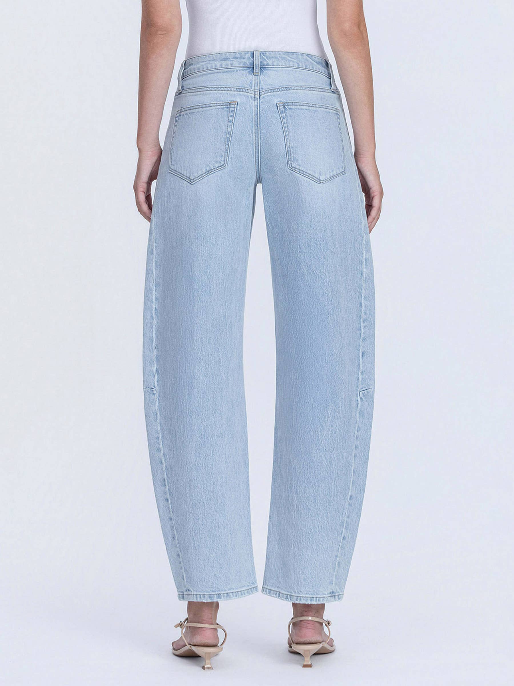 High-Rise Barrel Jeans