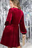 Burgundy Bliss Velvet Dress