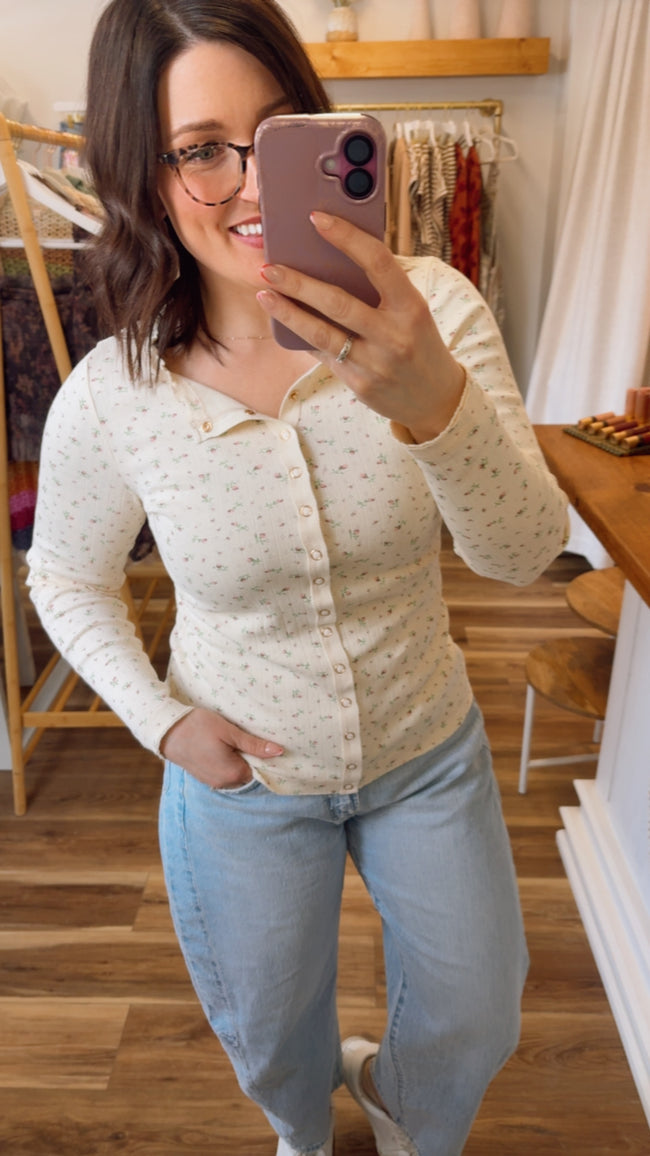 Buttercream Bloom Top