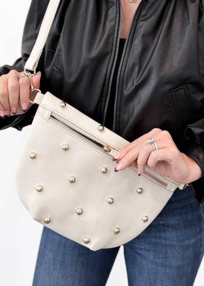 Chic Gold Studded Westlyn Bum Bag