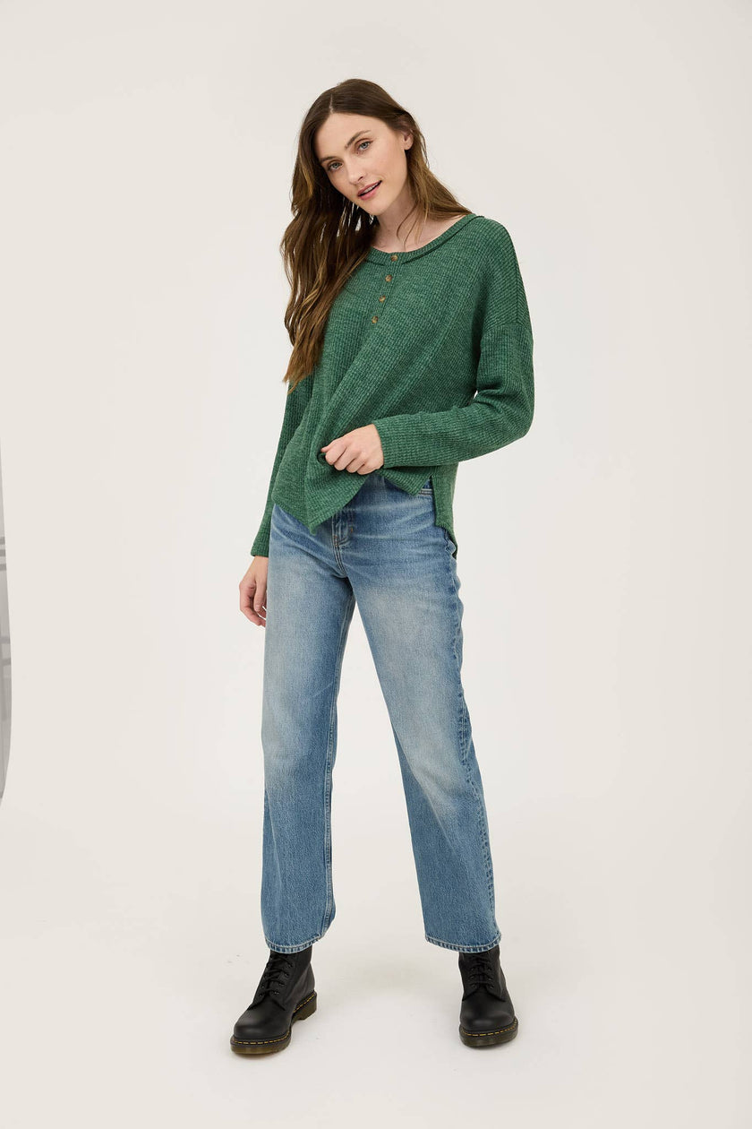 Evergreen Knit Henley Top