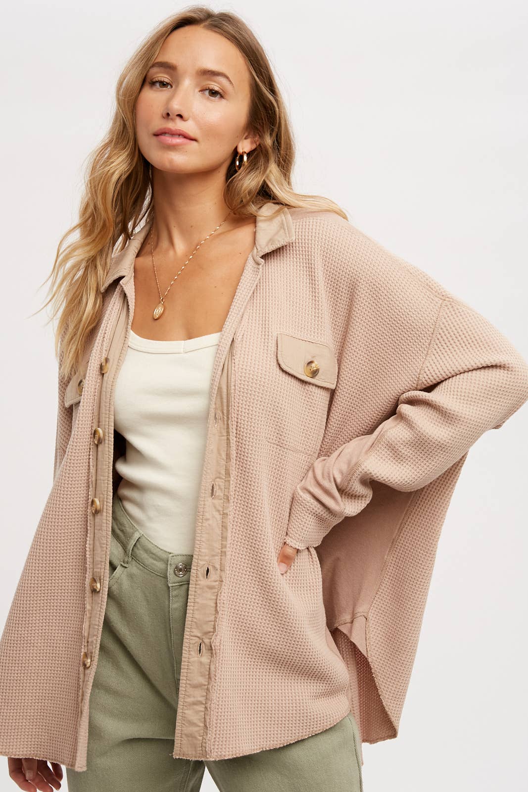 Driftwood Waffle Knit Jacket