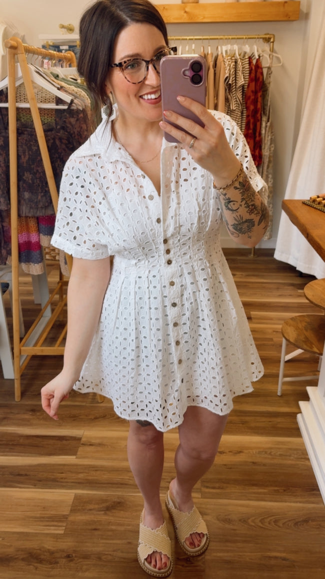 White Sands Eyelet Dress