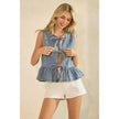 Denim Luxe Knot Tank